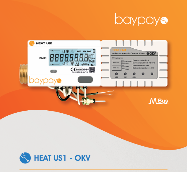 baypayo m-bus açma kapama vanası on of otomatik vana online ön ödemeli kalorimetre